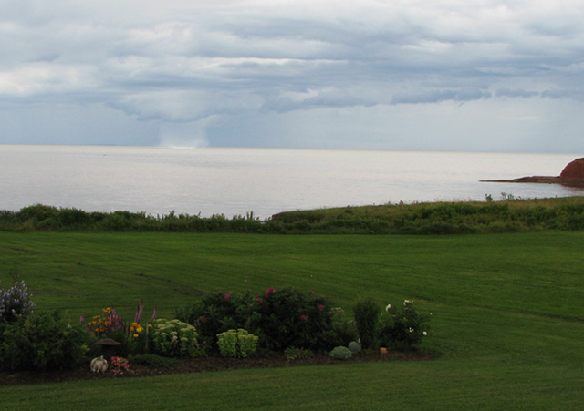 Waterspout on PEI, zoomed out for perspective