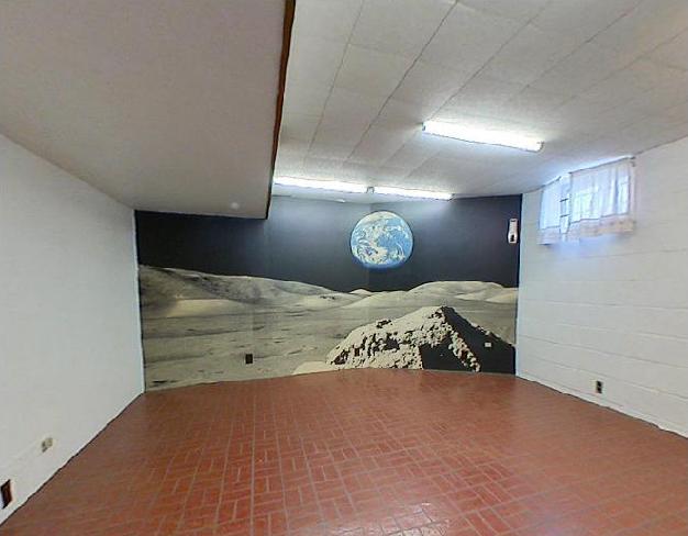 Space wall. A whole wall for a space scene. In your basement. What more do you need from a house?